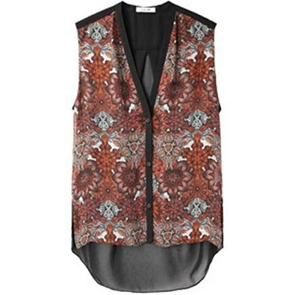 Helmut Lang Mandala Viscose Print Top - Picture 3 of 4